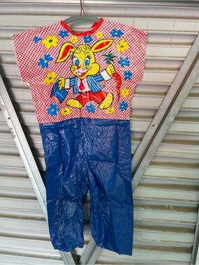 Vintage 1972 Ben Cooper Halloween Costume Tiny Tot 3-5 Suit Only Bunny Rabbit
